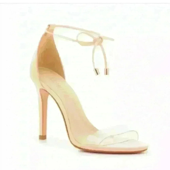 Schutz N7530* Women’s Josseana Open Toe Eggshell Ecru Nubuck High-Heel Sandals - Picture 1 of 7